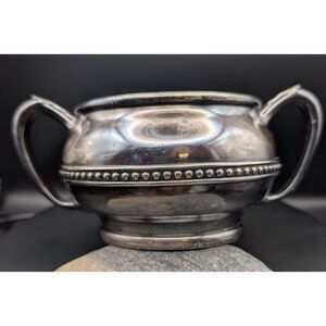 Reed & Barton Silver Soldered Sugar Bowl • Hotel Silver • Stamped • 11 oz
